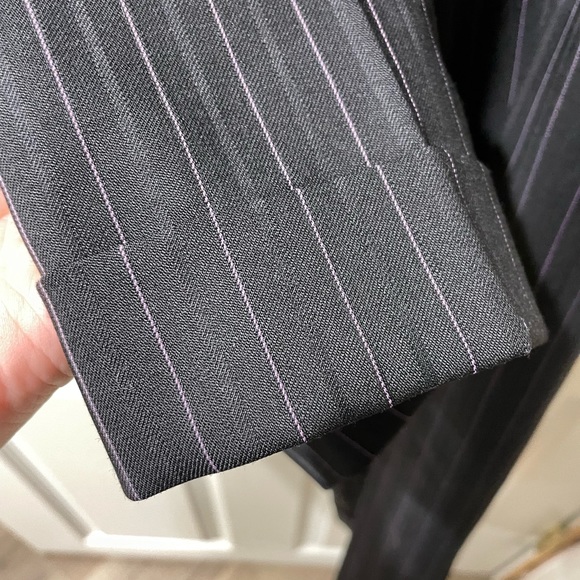Ann Taylor size 10 black dress pants with stripe - Picture 2 of 7